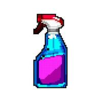 bottle glass cleaner game pixel art vector illustration