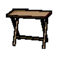 foldable folding table game pixel art vector illustration