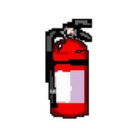 protection fire extinguisher game pixel art vector illustration