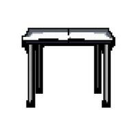 picnic folding table game pixel art vector illustration