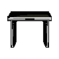 metal folding table game pixel art vector illustration