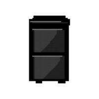 archive file cabinet game pixel art vector illustration