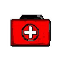 help first aid kit game pixel art vector illustration