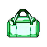 training fitness bag game pixel art vector illustration