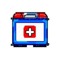 health first aid kit game pixel art vector illustration