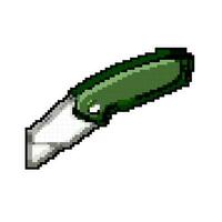 metal cutter knife game pixel art vector illustration