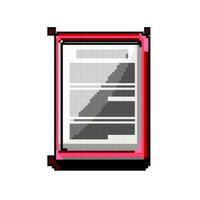 digital ebook reader game pixel art vector illustration