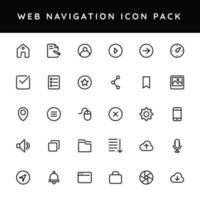 negro línea Arte ilustración de web navegación icono embalar. vector