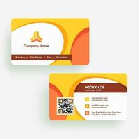 Abstract business card or visiting card design in front and back view. vector