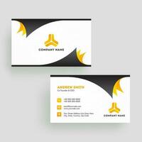 Business card or horizontal template design in front and back view. vector