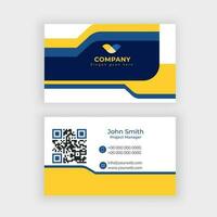 Business card or visiting card design in front and back view. vector