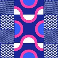 Different style print patterns abstract background in purple color. vector