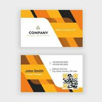 Business card or visiting card design in front and back view. vector