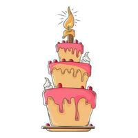 Illustration of cake element. vector