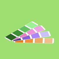 3D illustration of Pantone on green background. vector