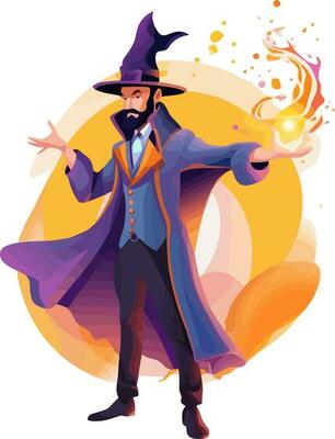wizard performing magic