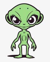 contento verde extraterrestre vector