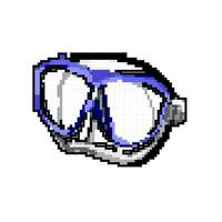 scuba diving mask game pixel art vector illustration