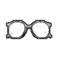 screen computer glasses game pixel art vector illustration
