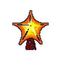 glitter christmas star game pixel art vector illustration