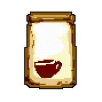 bag coffee packaging game pixel art vector illustration