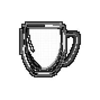 milk coffee glass game pixel art vector illustration