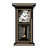 time clock vintage game pixel art vector illustration