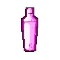 bar cocktail shaker game pixel art vector illustration