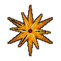 shiny christmas star game pixel art vector illustration