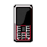 symbol button phone game pixel art vector illustration