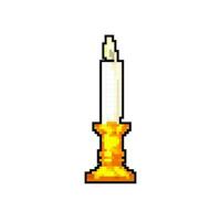 traditional candlestick vintage game pixel art vector illustration