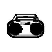 recorder boombox audio game pixel art vector illustration