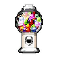 candy bubblegum machine game pixel art vector illustration
