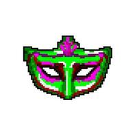 festival carnival mask game pixel art vector illustration