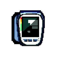 pulse blood pressure monitor game pixel art vector illustration