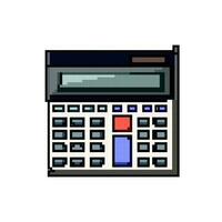 tax calculator device game pixel art vector illustration