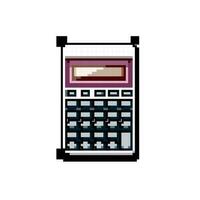 finance calculator device game pixel art vector illustration