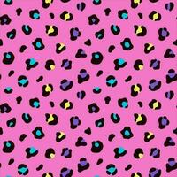 Bright pink camouflage leopard spots pattern vector