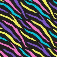 Abstract colorful zebra seamless pattern vector