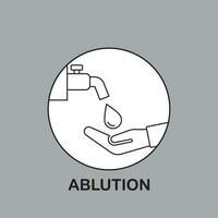 Ablution icon vector