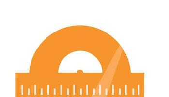 Orange circular ruler vector