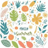 Hello Summer Pattern vector