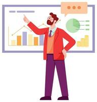 Economy Professor Flat Design vector