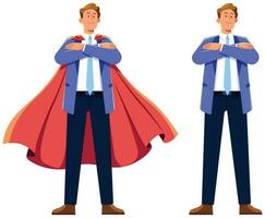 Super Businessman on White vector