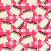 Seamless background with sweet cakes. wrapping paper, Bakery vector