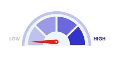 Low Risk Level Meter Indicator Isolated Vector Illustration