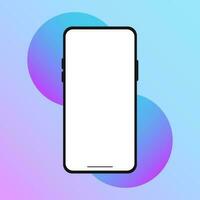 Colorful Gradient Smartphone Mockup Vector Illustration Template