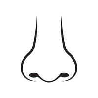 Hand Drawn Nose Line Art Isolated Vector Illustration