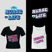 Nurse typography t shirt design bundle vector