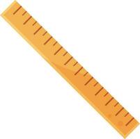 bright vector illustration of a wooden ruler, school and office supplies, back to school